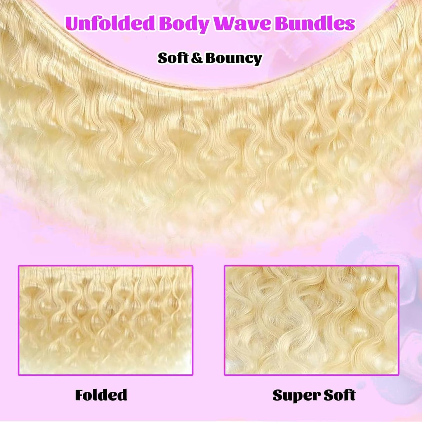 613 Body Wave Bundle 14 Inch Blonde Bundle Human Hair 14A 100% Unprocessed Virgin Human Hair Bundle 613 Bundles Hair Body Wave