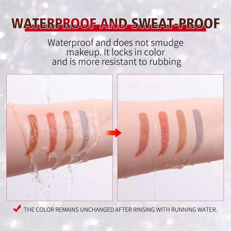 JUAAZIN Espresso Peel Off Brow Tinting Gel with Tweezer - Long-Lasting Tattoo Eyebrow Dye, Waterproof Sweatproof Smudge-Proof Transfer-Resistant Brow Filler Gel, Multi-Day Wear At-Home Brow Tint 04#