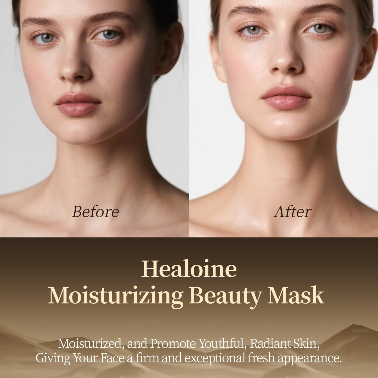 HEALOINE Celestial Black Diamond Facial Mask Black Diamond Neck Mask