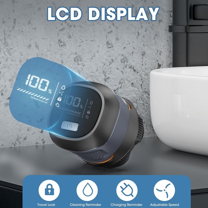 6D Electric Head Shaver for Men - Waterproof Rechargeable Razor with LED Display | Cordless Grooming Kit