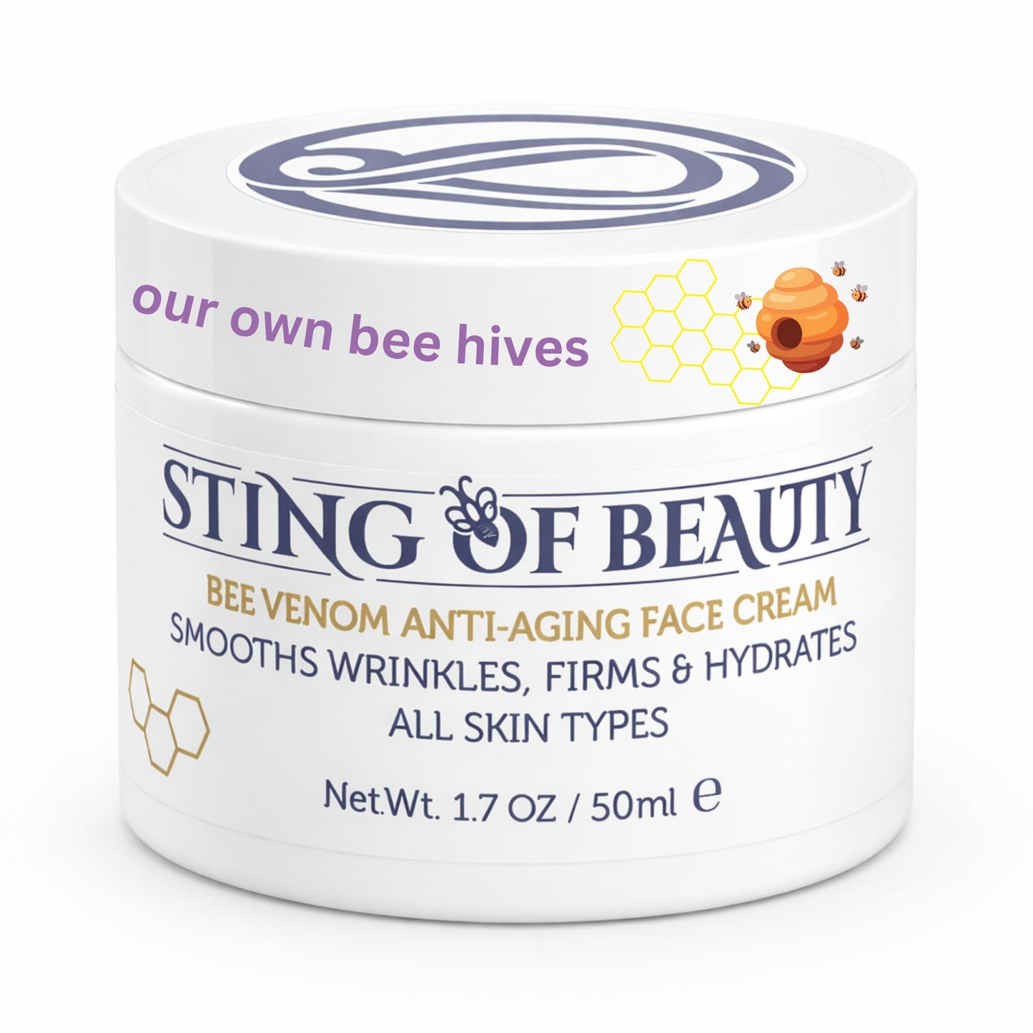 STING OF BEAUTY Anti-Aging Face Cream – Bee Venom & Propolis for Wrinkles & Firming, Visible Lifting Effect, Made with Propolis from Our Own Beehives, 1.7 oz