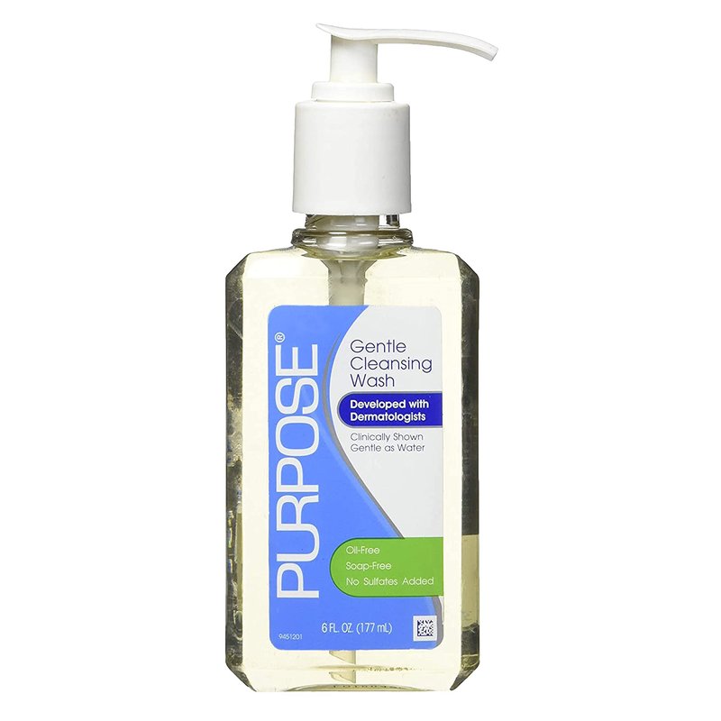 Purpose Gentle Cleansing Wash, 6 Fluid Ounce Pump Bottle (Pack of 4)