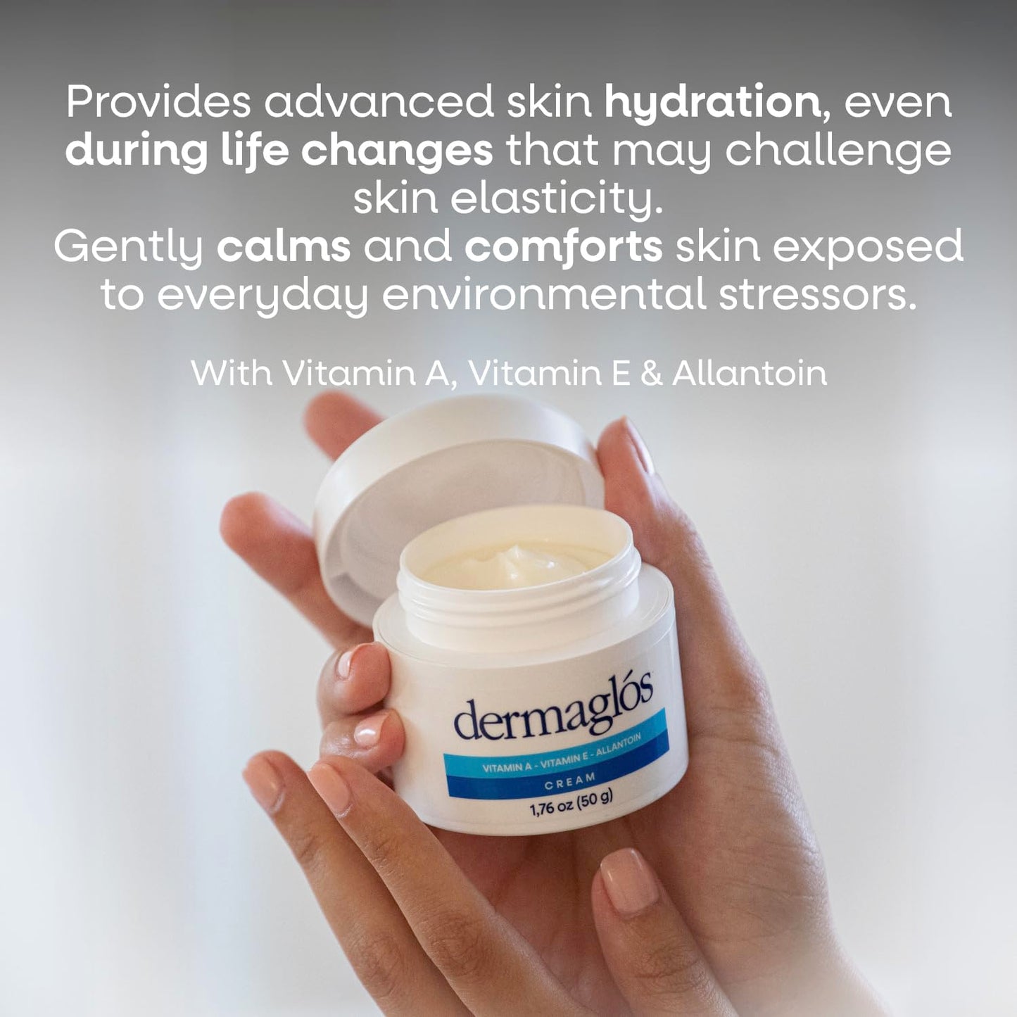 Dermaglos | Hydration And Regeneration pack, Cream Moisturizer 1.76 oz + Emulsion Advanced 13.52 Fl Oz, Vitamin A + Vitamin E + Allantoin, Enhances Skin´s Vitality Formula For all Skin Types