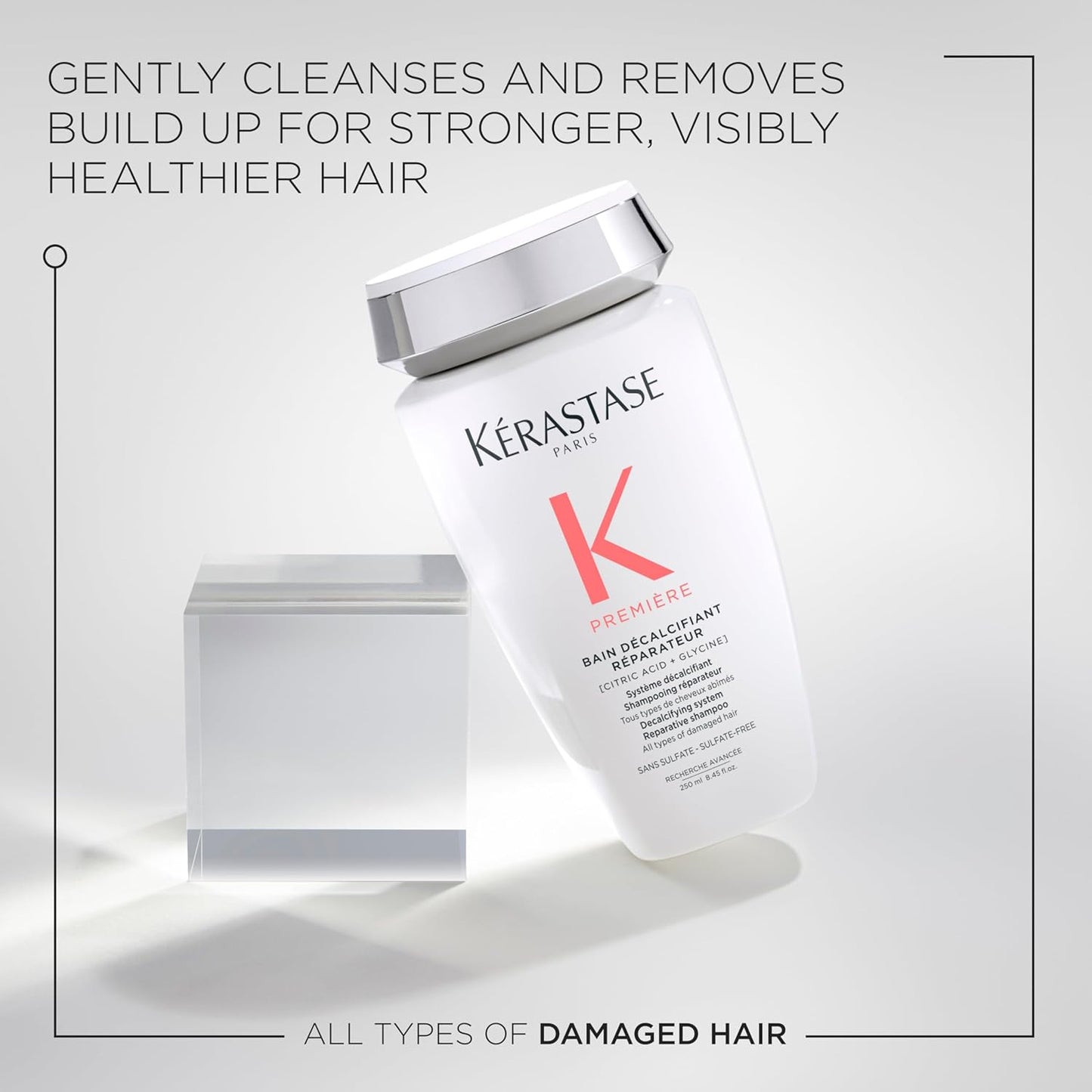 Kerastase Sulfate-Free Hair Repair Shampoo | Strengthens & Smoothes Damaged Hair, Citric Acid Formula