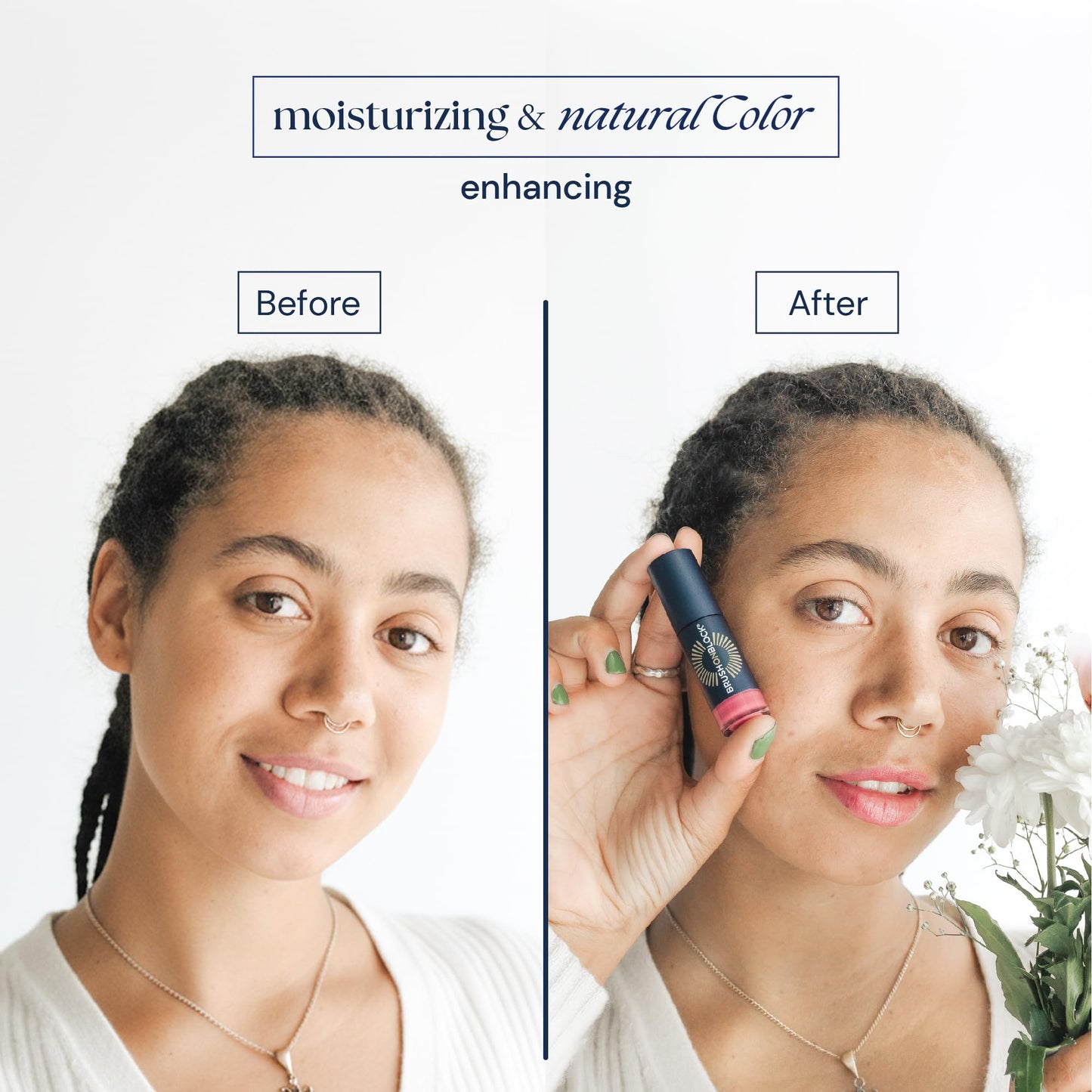 Brush On Block Sun Shine Protective Lip Oil SPF 30, Mineral Protection from UVA/UVB & Blue Light, Hydrating, Cruelty-Free, Gluten-Free, & Vegan, Peony