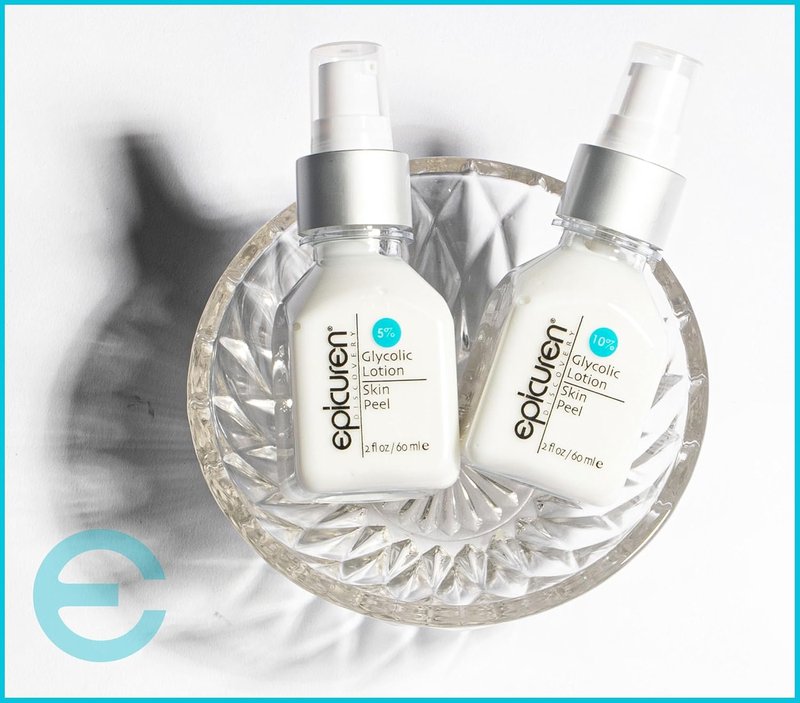 Glycolic Face Peel Lotion 5% - Epicuren Discovery, 2 oz for Smooth Skin