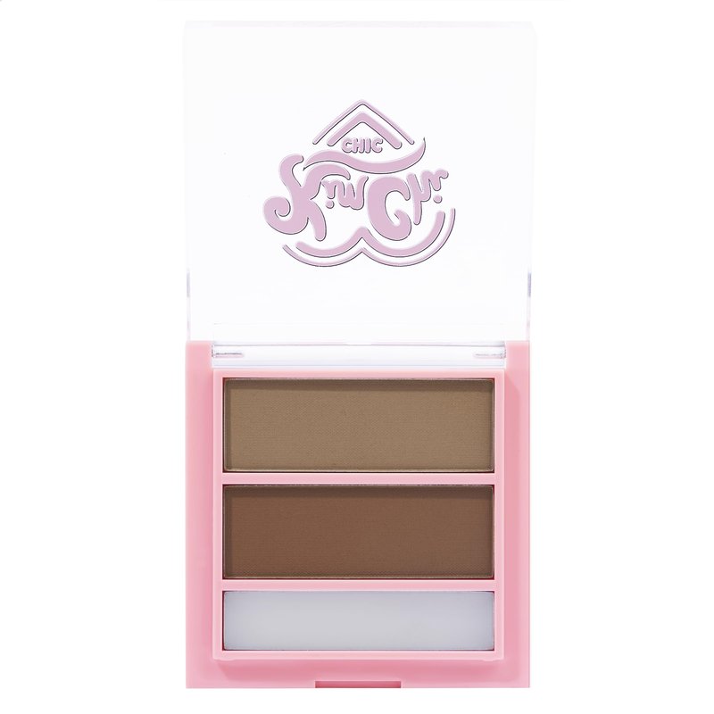 KimChiChic Beauty Kimbrowly Eyebrow Powder Duo with Brow Wax – Natural Looking Brows, 3D Effect, Cruelty Free, Light H 0.27oz