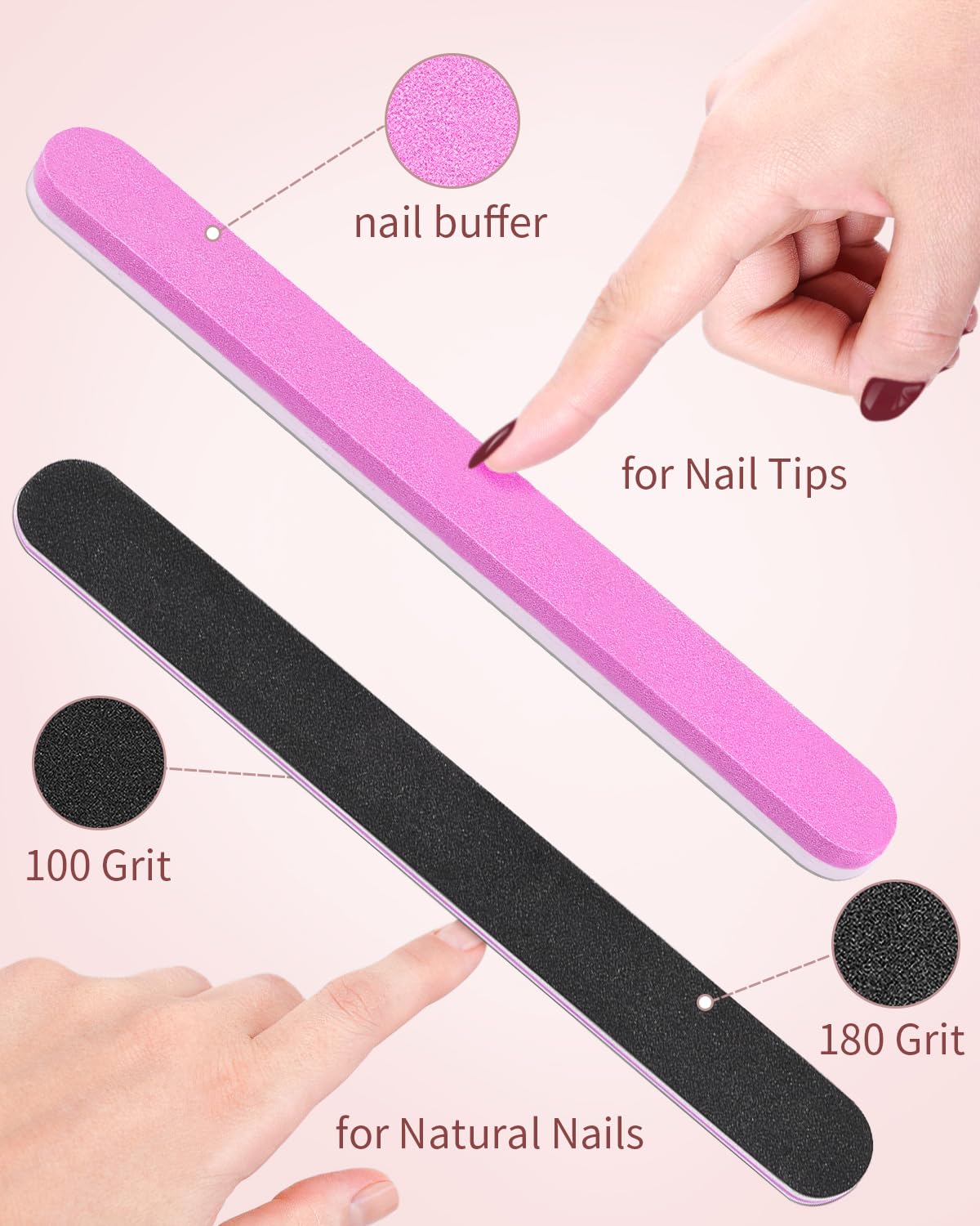 MORGLES Clear Acrylic Nail Tips, 500 Pcs Nail Tips Square Half Cover with Glue, Clipper, Files and Cuticle Fork for Salons and Home DIY