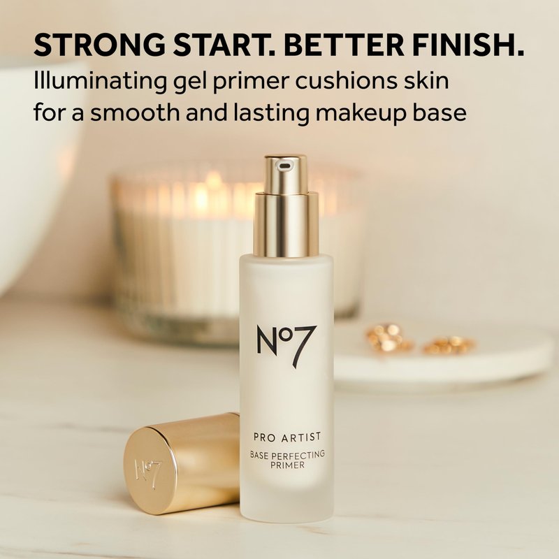 No7 Pro Artist Face Primer for Mature Skin - Blurring Makeup Primer for Long-Lasting Wear - Silky, Illuminating Finish for a Healthy-Looking Glow (1 Fl Oz)