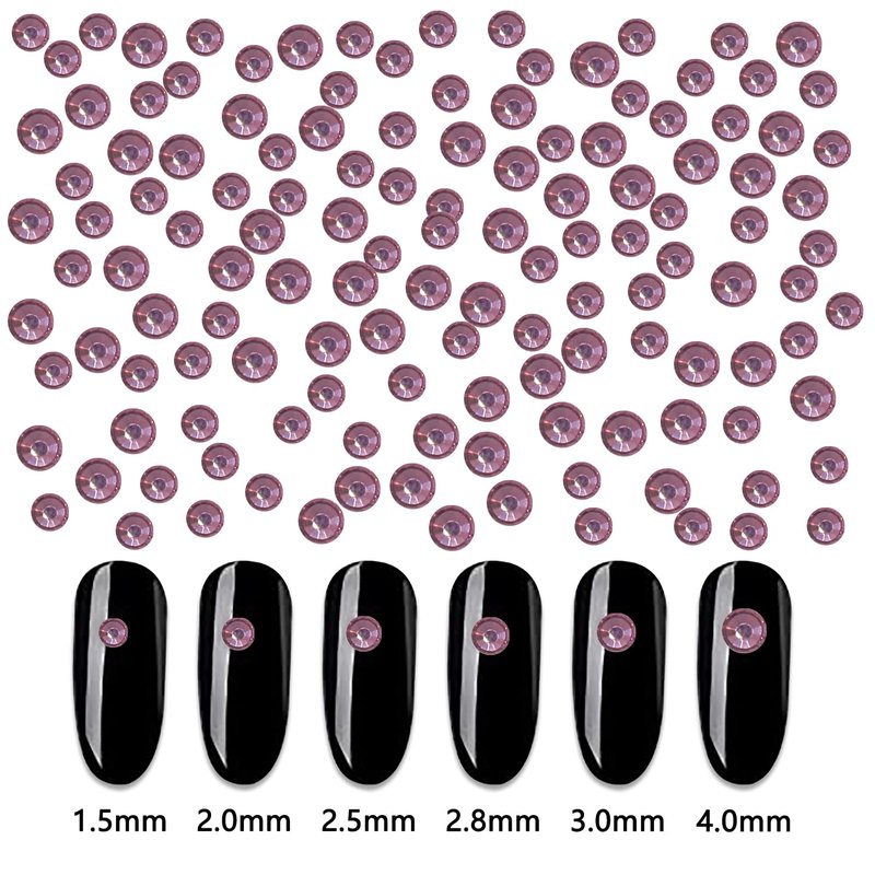 WOKOTO 2 Box 1620 Pcs Purple Nail Rhinestones Flat Back Crystals For Nail Art Diamonds Flatback Rhinestones For Women Acrylic Nails Purple Rhinestones Flatback Eye Gems Glass Rhinestones