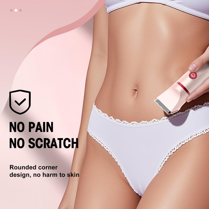 Zesuti Bikini Trimmer for Women- 3 in 1 Painless Electric Razors for Women,Waterproof Pubic Hair Trimmer and Facial Hair Remover,LCD Display Body Shaver for Trip,Rechargeable Women's Grooming Kit