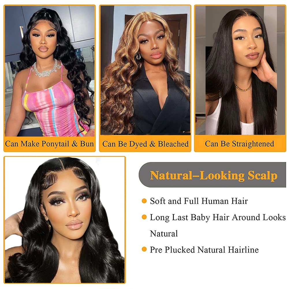 Body Wave Human Hair Extensions - 22 Inch 10A Grade Brazilian Virgin Hair | Natural Black