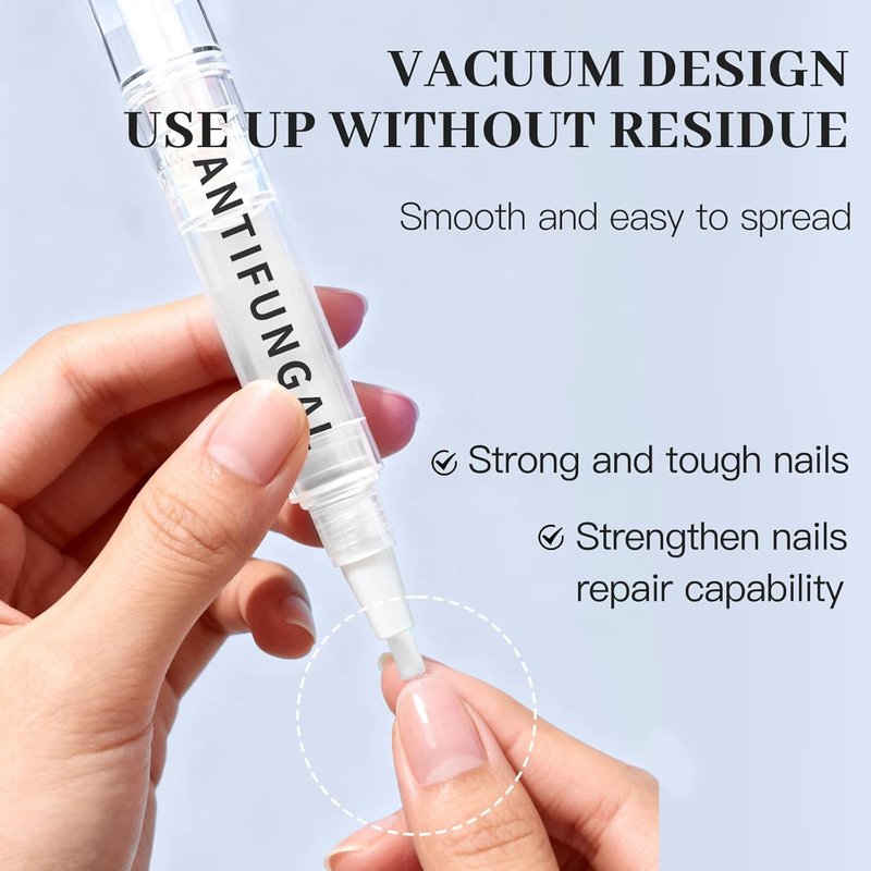 Advanced Nail Repair Pen - Plant-Based Treatment for Discolored & Brittle Nails | Precision Brush, 0.17 fl oz