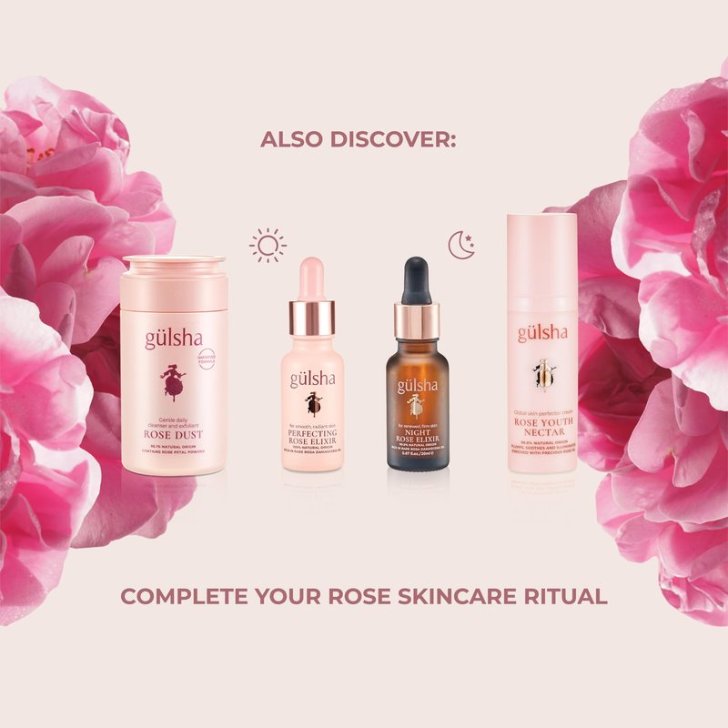 GULSHA ULTIMATE ROSEWATER, Natural Rosa Damascena Flower Water, Cleanses, Nourishes and Tones Skin, Restores Radiance to Your Skin, Free from Chemicals, 100% Natural Glow Rose Essence, 200ml/6.76fl oz