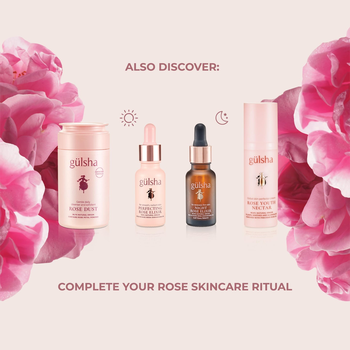 GULSHA ULTIMATE ROSEWATER, Natural Rosa Damascena Flower Water, Cleanses, Nourishes and Tones Skin, Restores Radiance to Your Skin, Free from Chemicals, 100% Natural Glow Rose Essence, 200ml/6.76fl oz