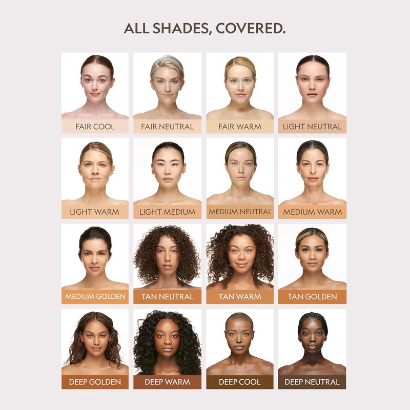 YENSA Full Coverage Foundation | CC & BB Cream with SPF 40, Hyaluronic Acid & Peptides - Light Warm (1 oz)