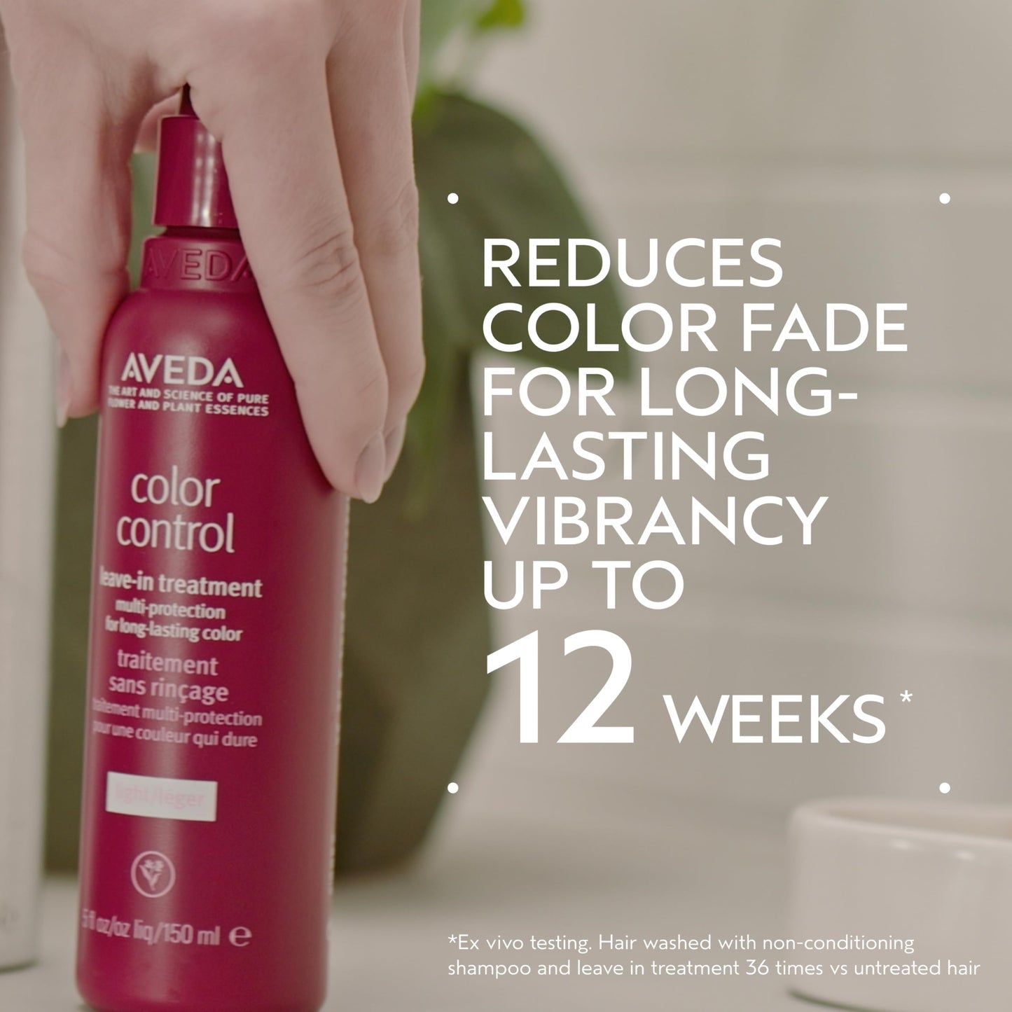 Aveda Color Control Leave-In Treatment Light | Protects Color for Up to 12 Weeks | Heat and UV Protectant | For Fine to Medium Hair | Silicone Free | 98% Naturally Derived*, 5 Fl Oz