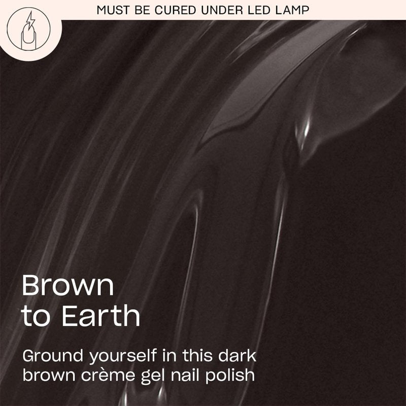 OPI GelColor Brown to Earth | Opaque Dark Brown Crème LED Cure Gel Nail Polish | Salon-Quality Shine, Long-Lasting Wear | Vegan & HEMA Free | 0.5 Fl Oz