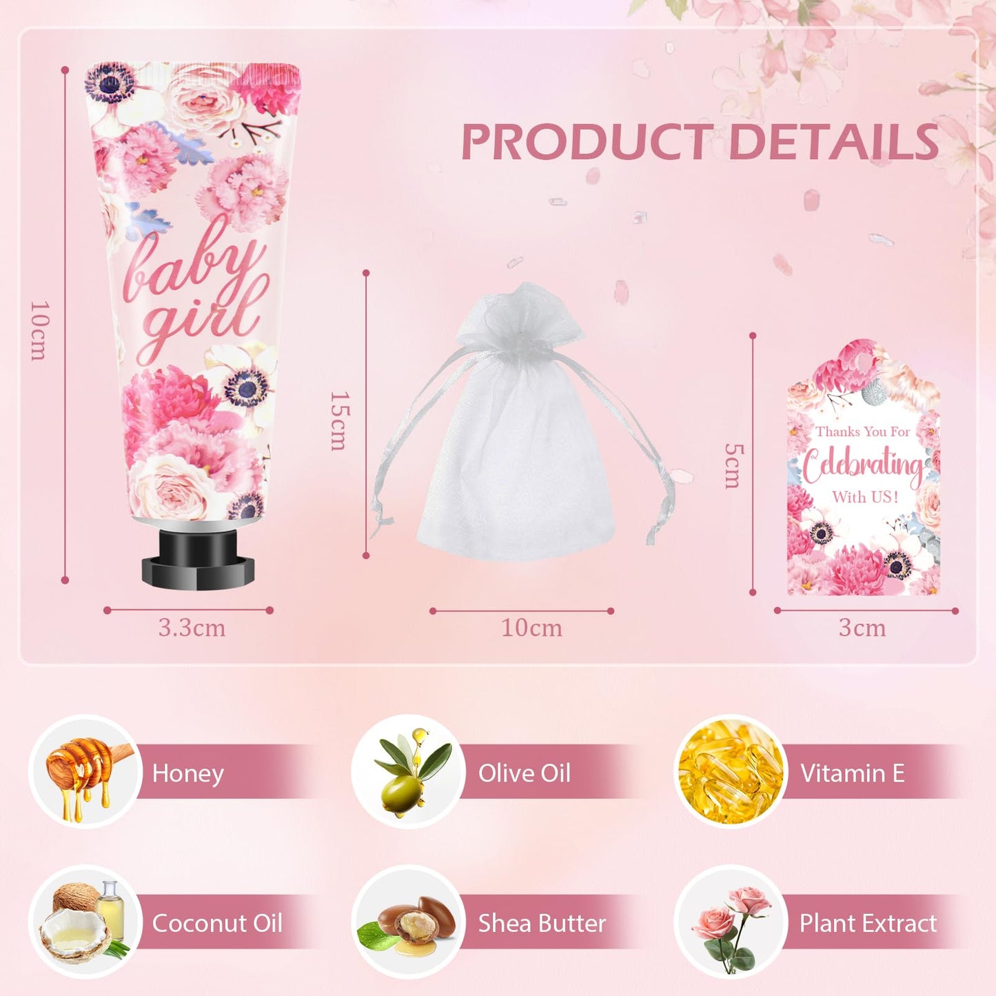 82 Sets Baby Shower Favors for Guests,Baby Shower Hand Cream Gift, Mini Hand Lotion Bulk,Thank You Gift for Women Coworkers,Wedding Party Favors,Bridal Shower Favors for Girls With Organza Gift Bags