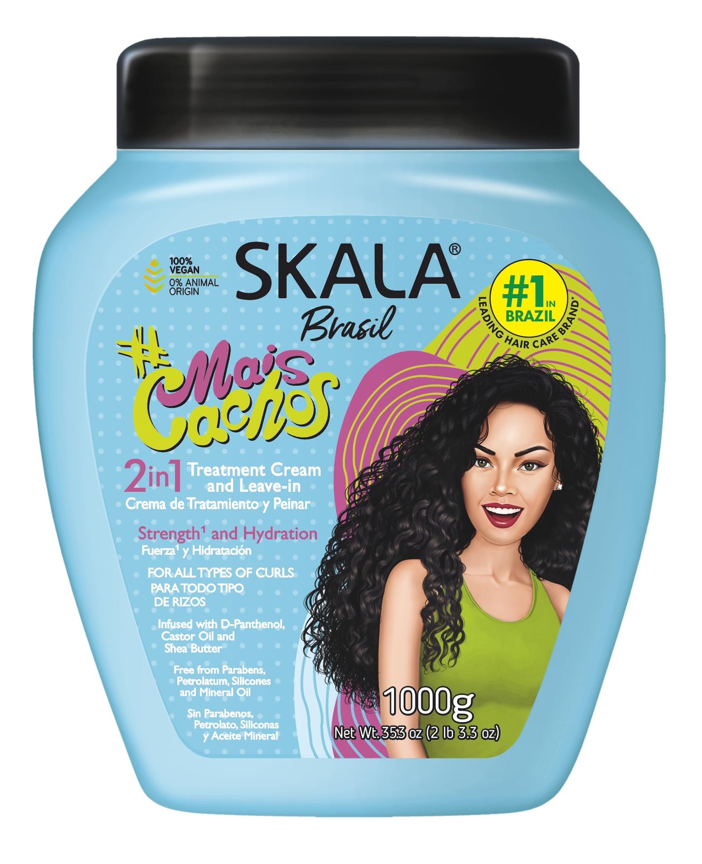 SKALA Mais Cachos, Crespos, and Maracuja 2-in-1 Cream (3-Pack Bundle) - 105.6 oz