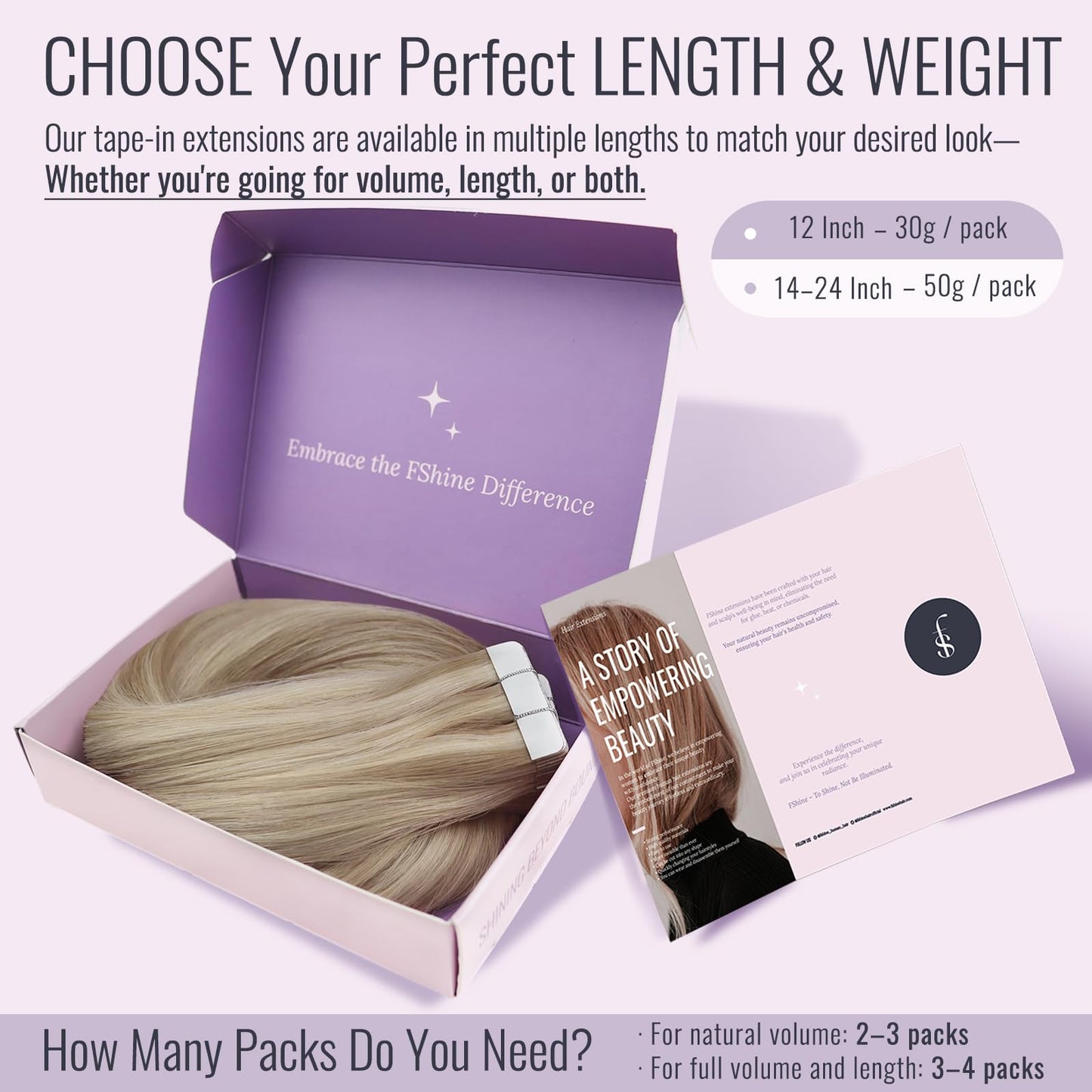 Fshine Tape in Extensions Real Human Hair 12 Inch Ash Blonde Highlighted With Bleach Blonde - Straight Extensions for Short Hair - 20pcs 30g