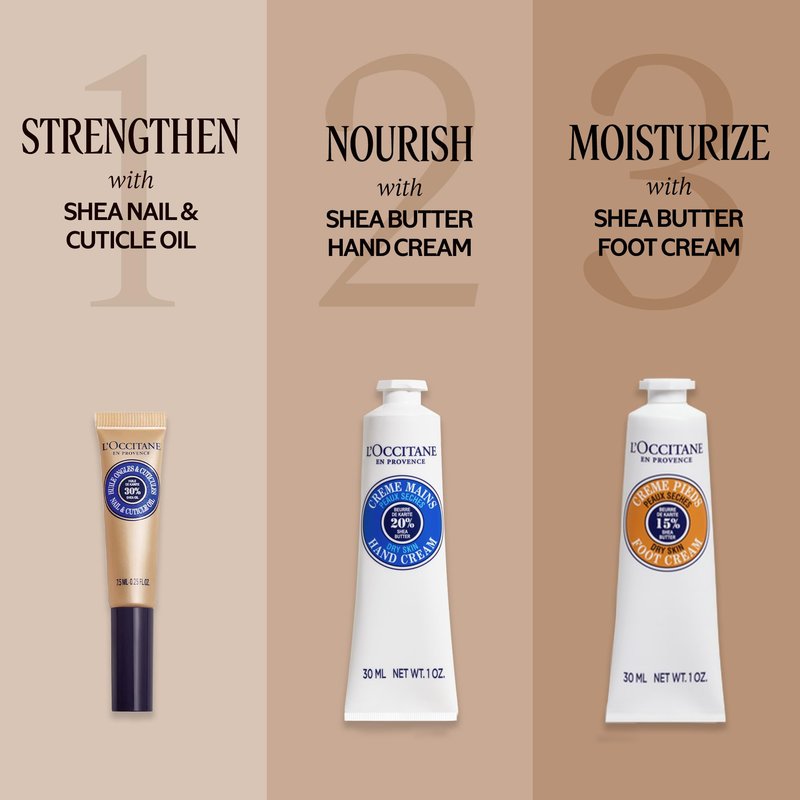 L’Occitane Shea Butter Classics Holiday Gift Set, Soothing, Nourishing & Hydrating Daily Essentials, Travel-Sized Minis, Skincare, Lip & Body Care