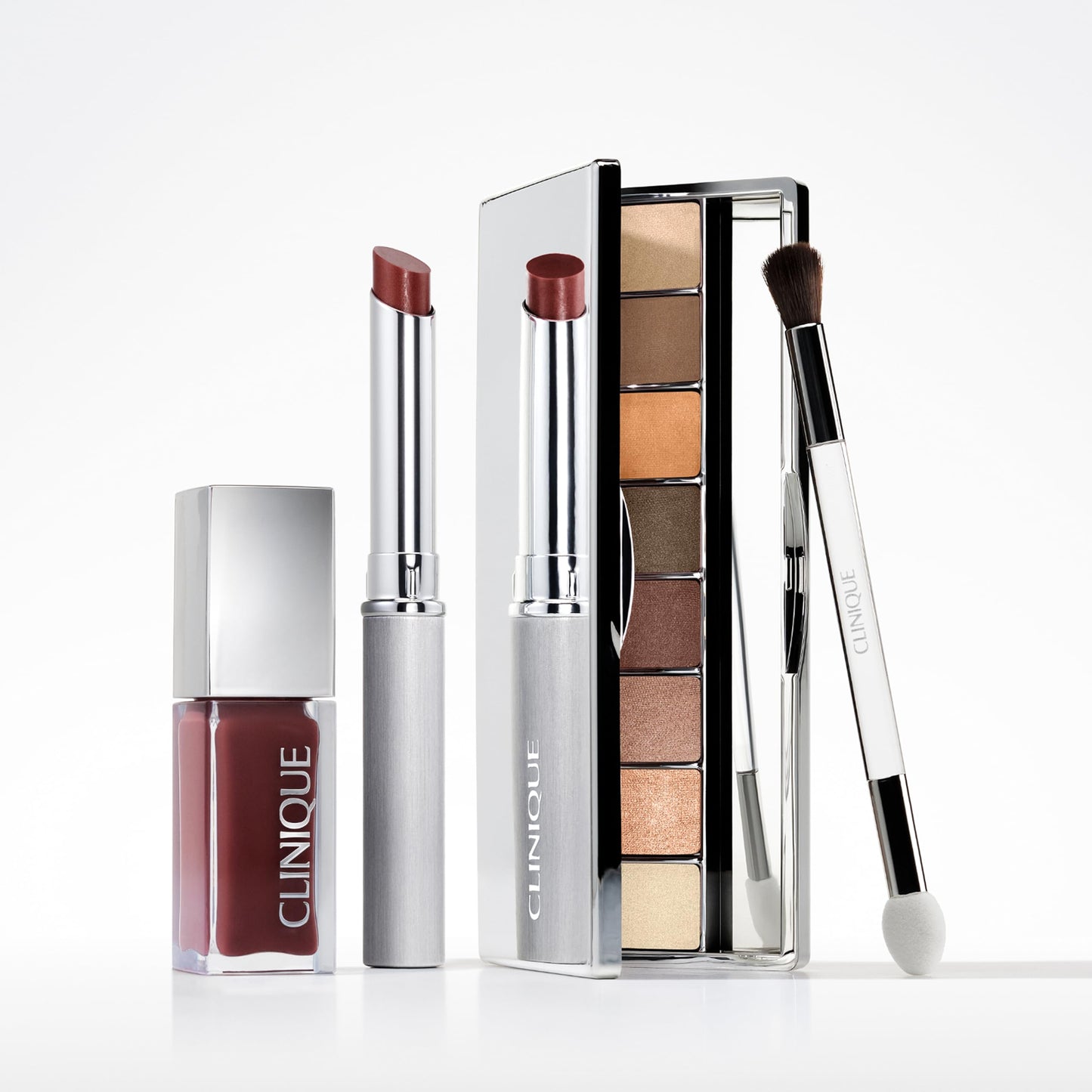 Clinique All About Shadow Eye Shadow Palette, 8 Silky + Buildable Shades | Safe For Sensitive Eyes, A Nude Honey Mood