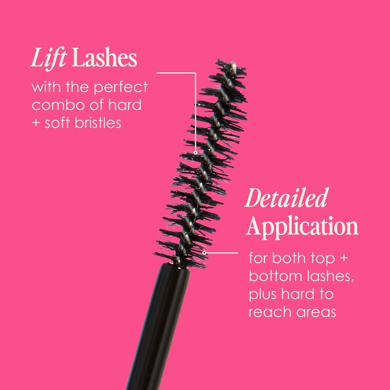 Grande Cosmetics GrandeMASCARA Conditioning Peptide Mascara - Extreme Volume & Length, Clump-Free Black | Lash & Extension Friendly