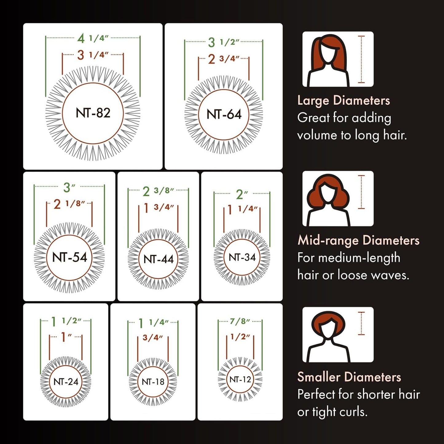 Olivia Garden NanoThermic Round Thermal Hair Brush - Professional Blowout Tool for Normal to Thick Hair | 1/2 Inch
