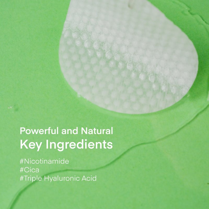 Niacinamide, Centella & Hyaluronic Acid Serum Pad - Korean Brighten, Soothe & Deep Moisturize Skincare, Pre-Soaked Toner Pads for Face - Dermatologist Tested Daily for Blemish-Prone or Sensitive Skin