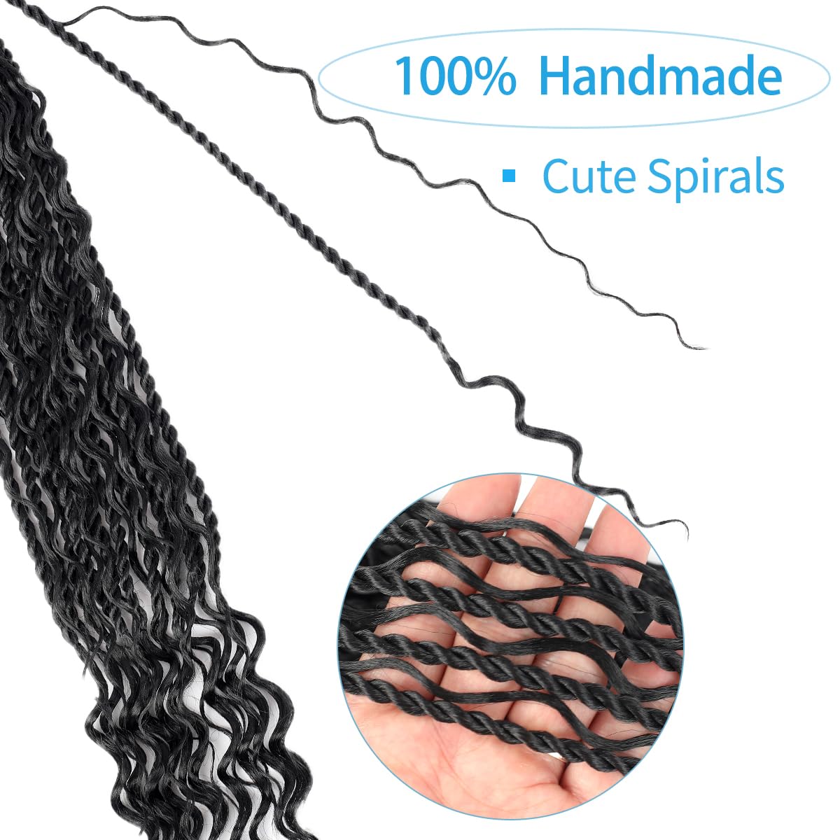 Senegalese Twist Crochet Hair 30 Inch 9 Packs Boho Pre-Looped Goddess Twist Crochet Hair Senegalese Twist Goddess Twist Braids for Black Women