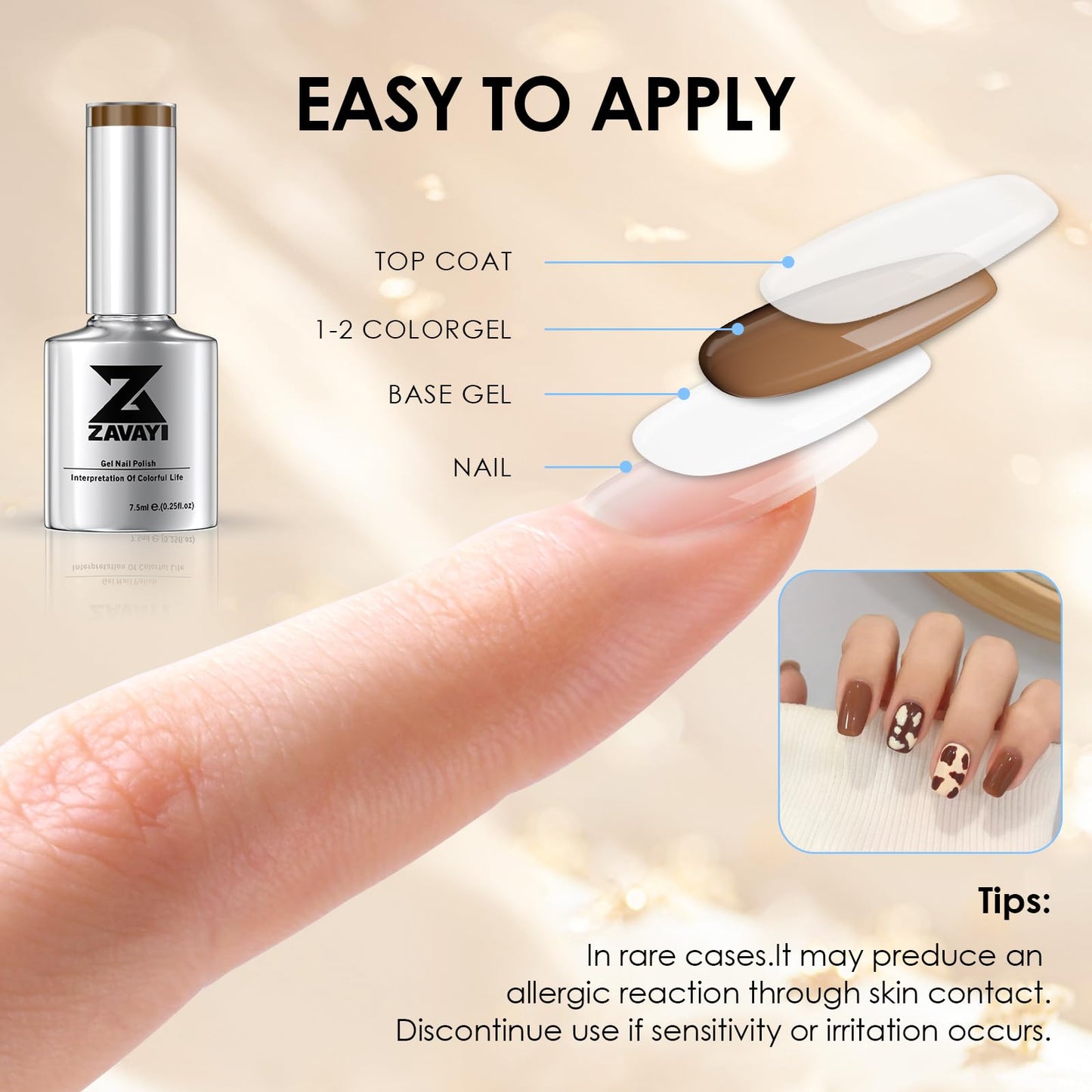 ZAVAYI 6 Colors Fashion-Forward Gel Polish Kit｜Soft Earth Tones for Stylish Women, Non-Toxic & Long Lasting, Salon-Quality Nails at Home (Urban Earth Hues, 0.25fl.oz)