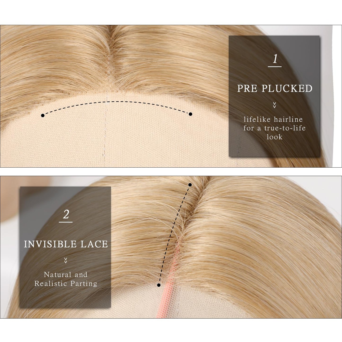 BrittyHair Blonde Wigs for Women 26 Inches Long Straight Layered Wig Middle Part Blonde Layered Wigs Natural Looking Heat Resistant Synthetic Wig for Daily Party Cosplay Use (#Mixed Blonde, 26 Inch)