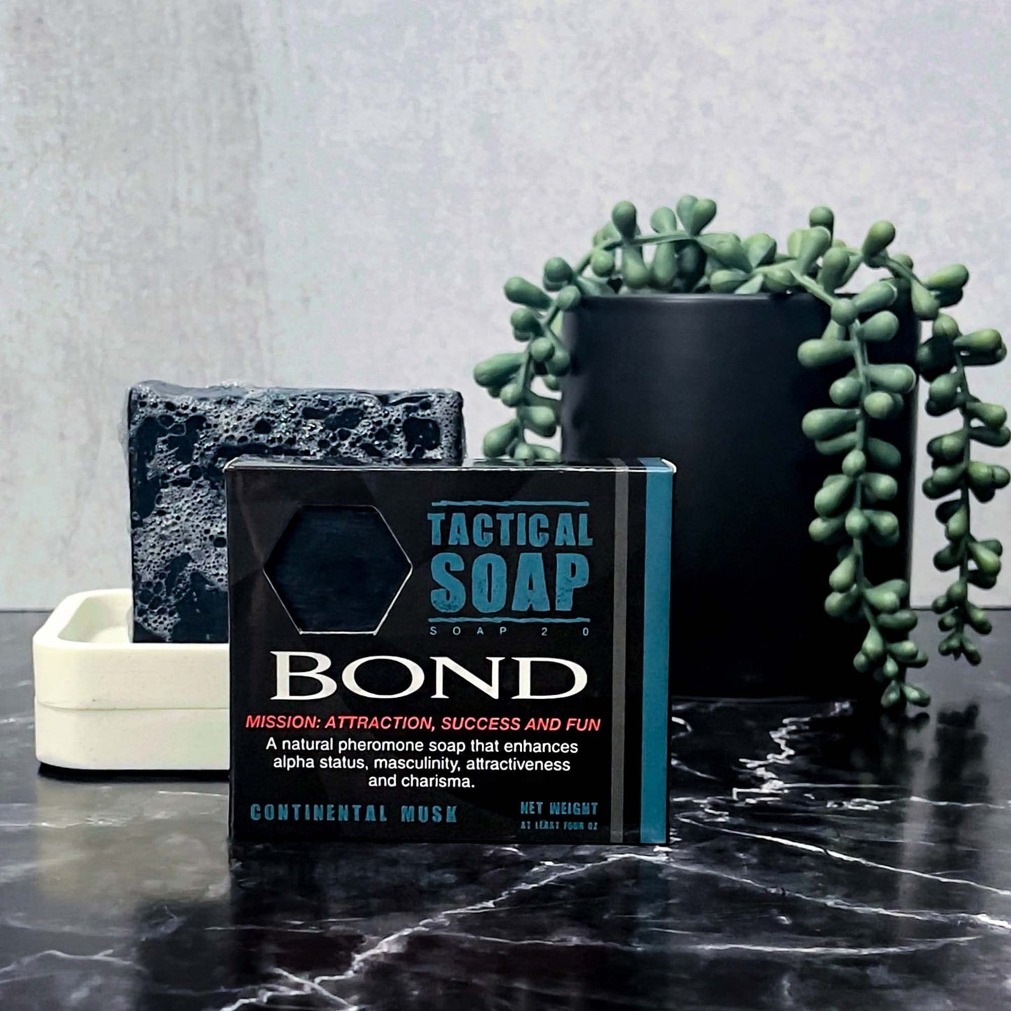 Tactical Soap All-Natural Men's Soap (3 bars) - Pheromone-Infused for Attraction, Exfoliating, Manly Bar Soap, 100% Natural, Made in the USA