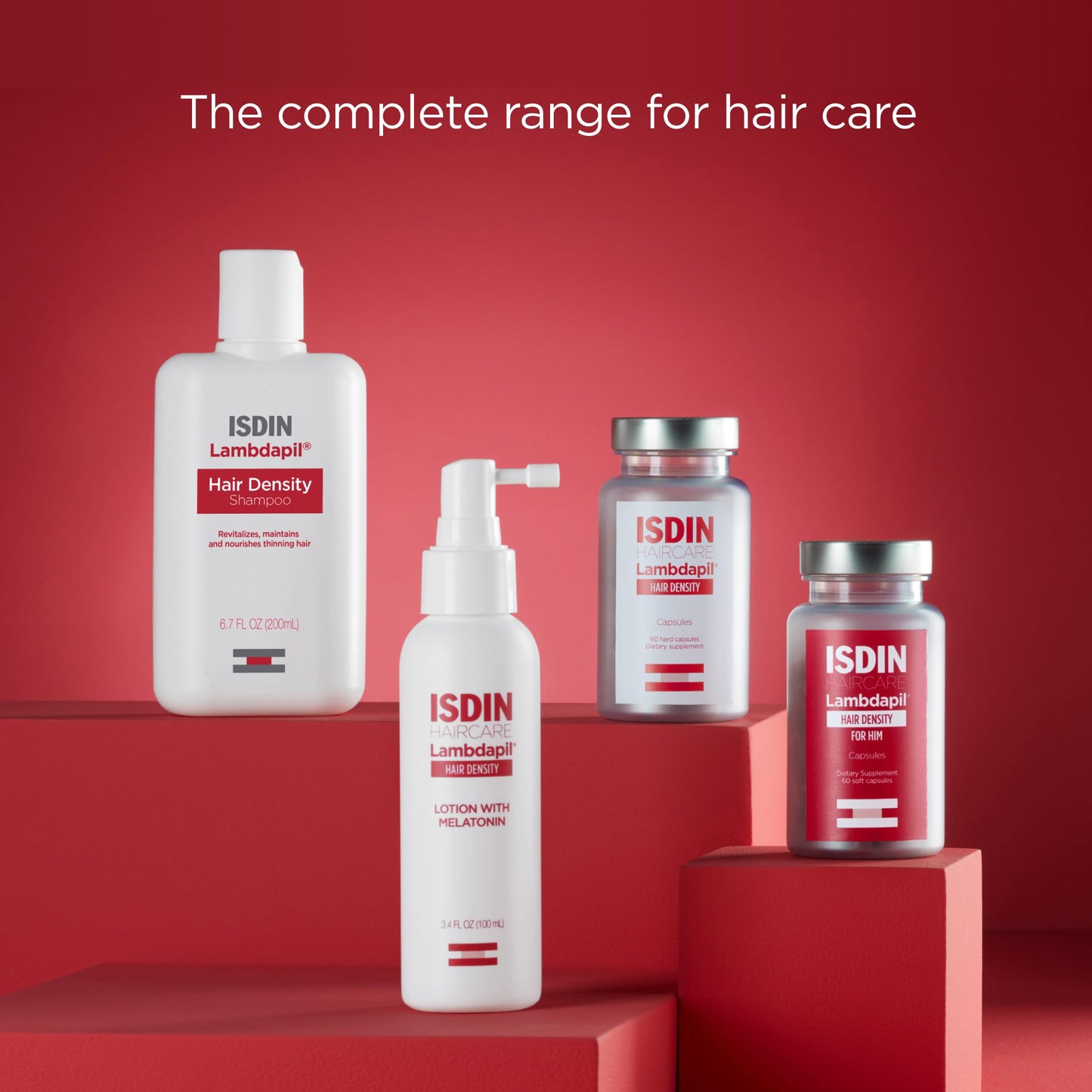 ISDIN Lambdapil hair volumizing Shampoo: Hair density shampoo for thinning hair 6.7FL OZ (200ml).