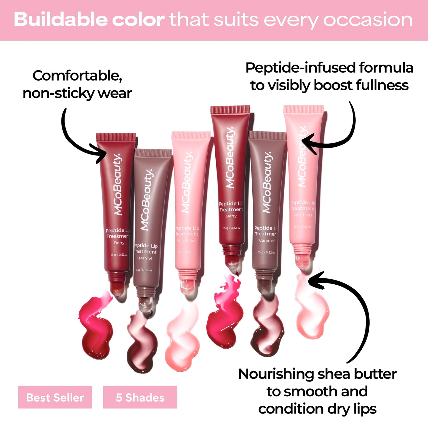 MCoBeauty Peptide Lip Treatment - Vanilla Brulee Plumping Lip Gloss Balm
