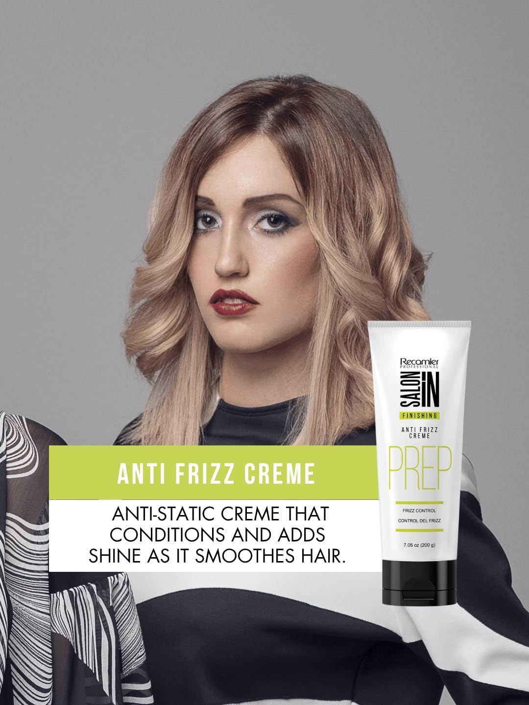 Anti-Frizz Hair Styling Cream - Smooths Flyaways & Adds Shine | 7.05 oz / 200 g