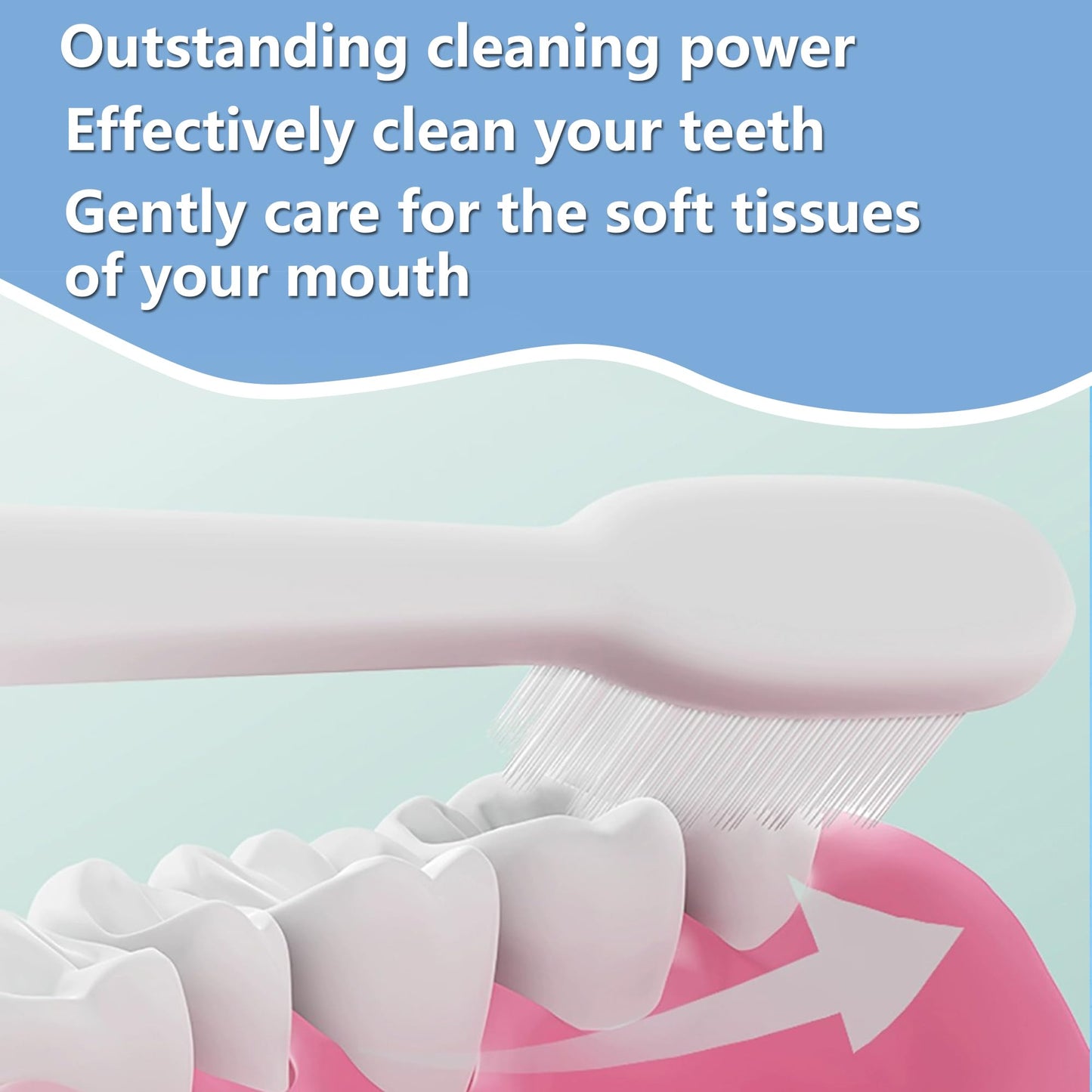 MZHRUIKAN 50 PCS Disposable Toothbrushes, Bulk Individually Wrapped Toothbrushes, Travel Toothbrush Pack, Ultra Soft Bristles & Non-Slip Handle, Perfect for Home, Travel, Hotel, Donation (50 Pieces)