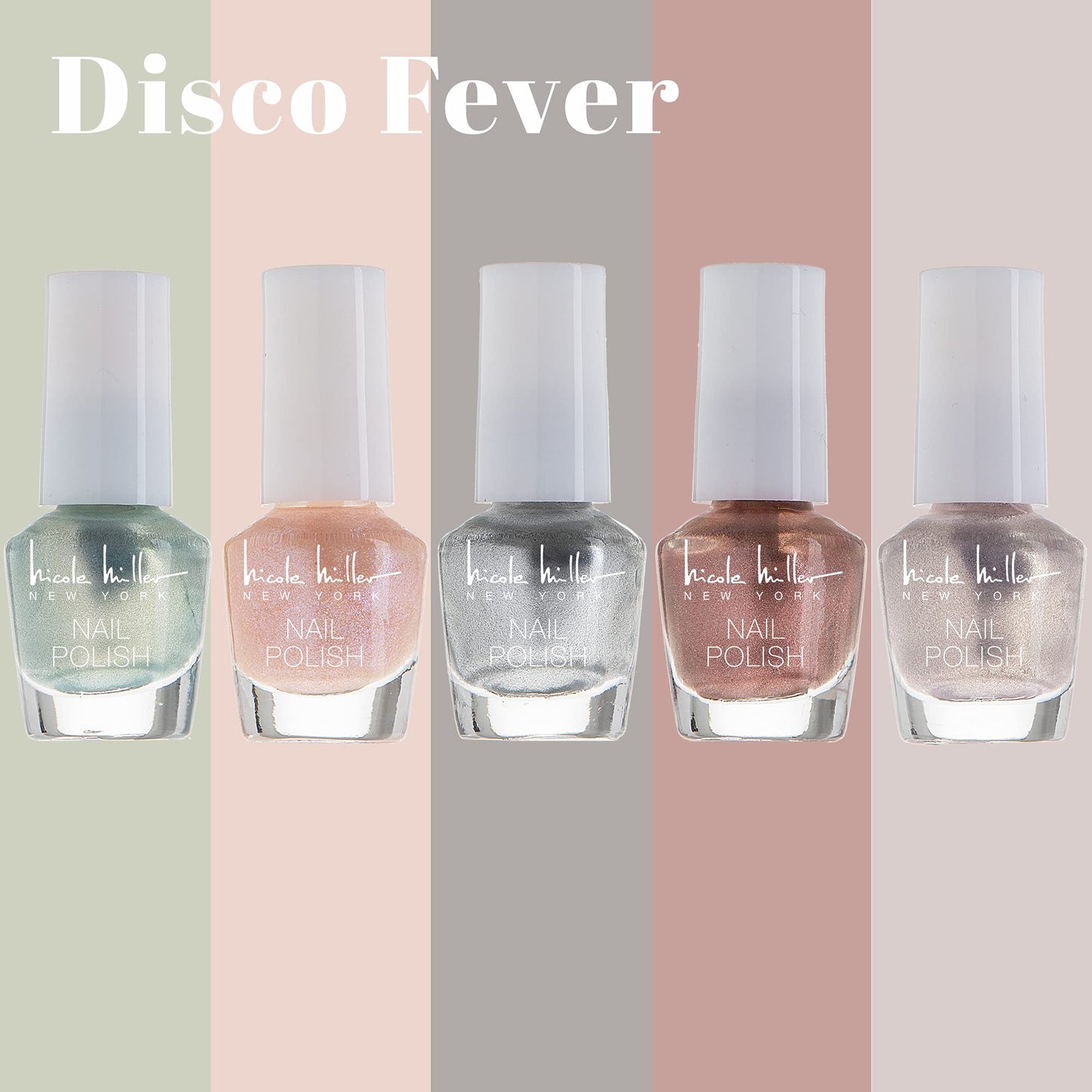 Nicole Miller Mini Nail Polish Set – Glossy, Vibrant Colors for Fingernails & Toenails, 2 Pack Trendy and Floral Collection