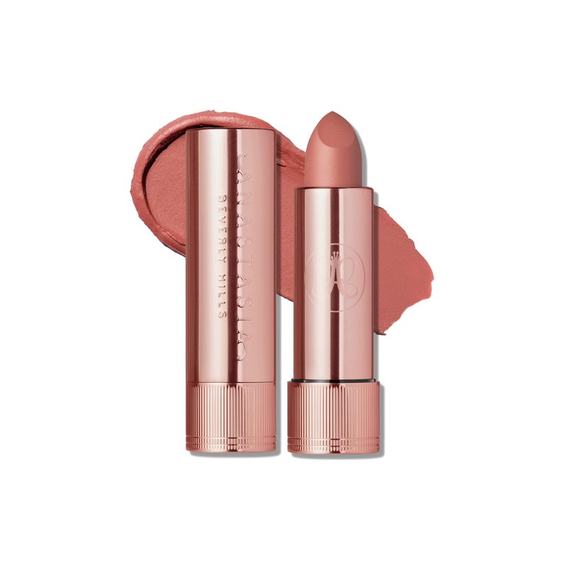 Anastasia Beverly Hills Matte Lipstick - Full-Pigment Long-Wearing Matte Lip Color with Smooth Comfortable Finish for Soft Velvet-Looking Lips - Blush Brown