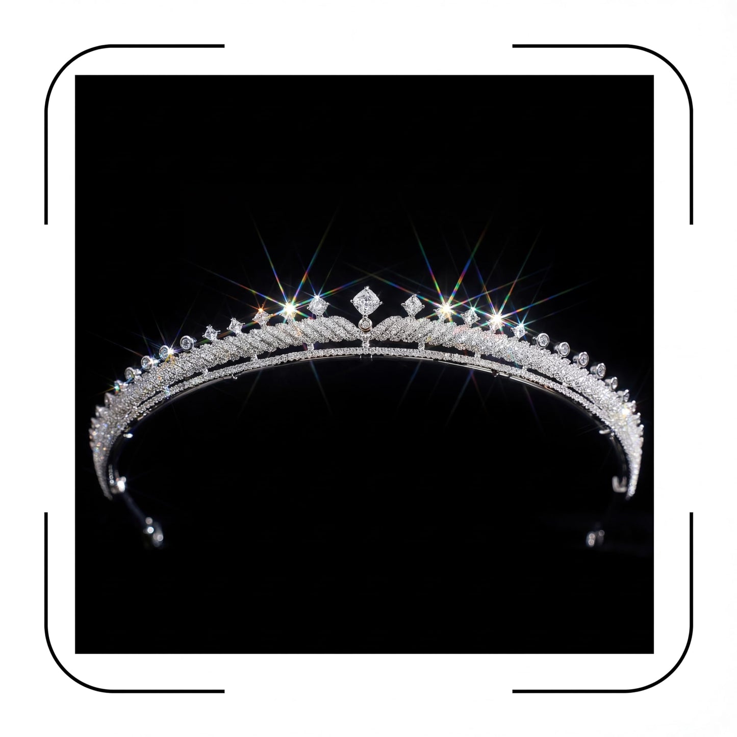 Sparkly Small Zircon Wedding Crowns and Tiaras for Women Cubic Zirconia Quinceanera Crown Sweet 16 Tiara Little Silver Gold Headband Crystal Headpieces Coronas Para 15 Anos Quinceaneras 2024 (Silver