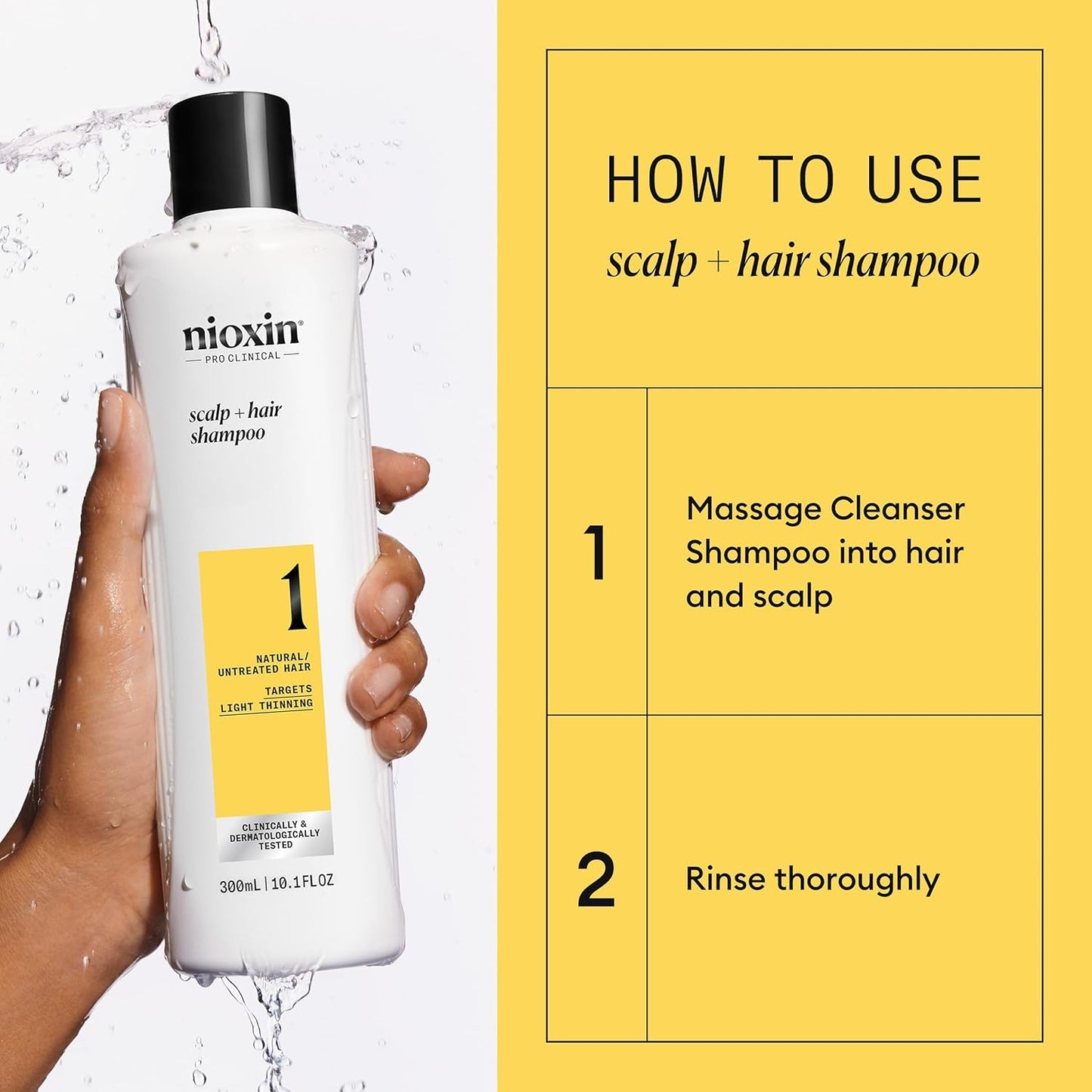 Nioxin Scalp & Hair Thickening Shampoo - Strengthen Natural Hair with Niacinamide & Biotin | For Light Thinning