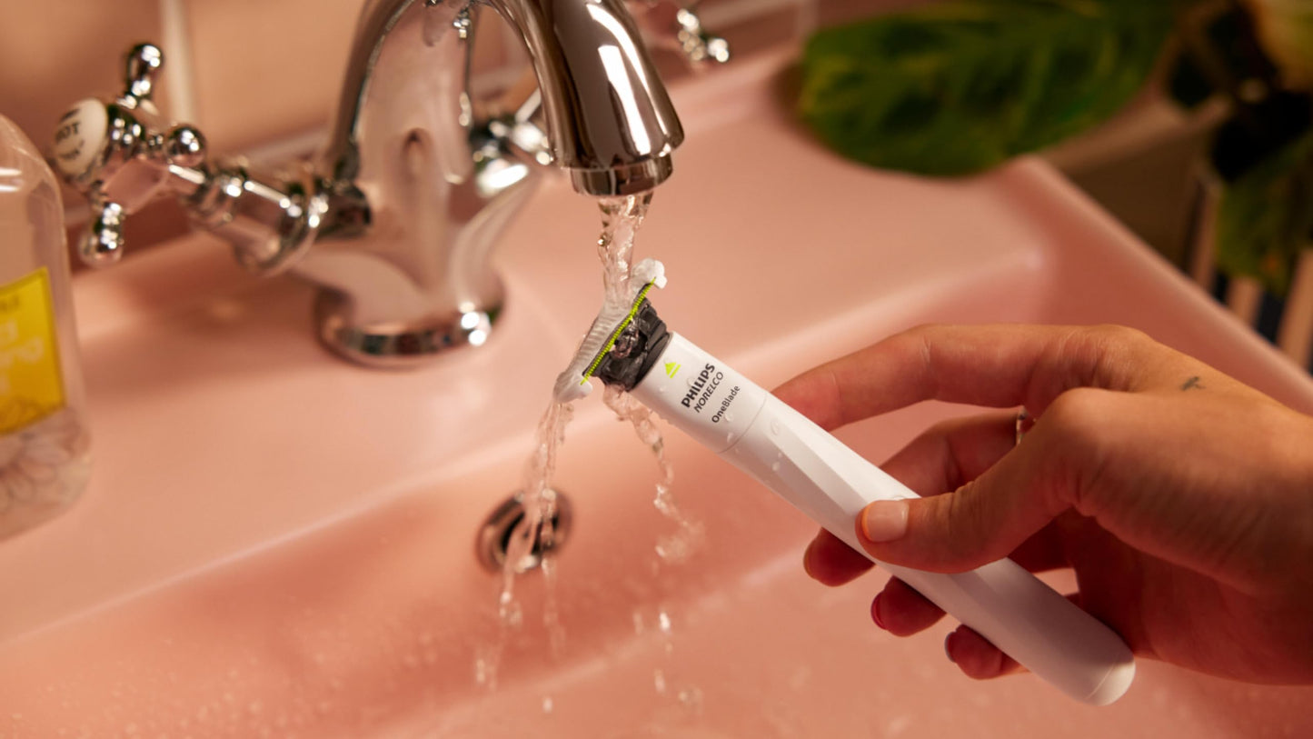 Philips Norelco OneBlade Intimate, Designed for Pubic Grooming, Trim & Shave with Extra Skin Protection, Waterproof