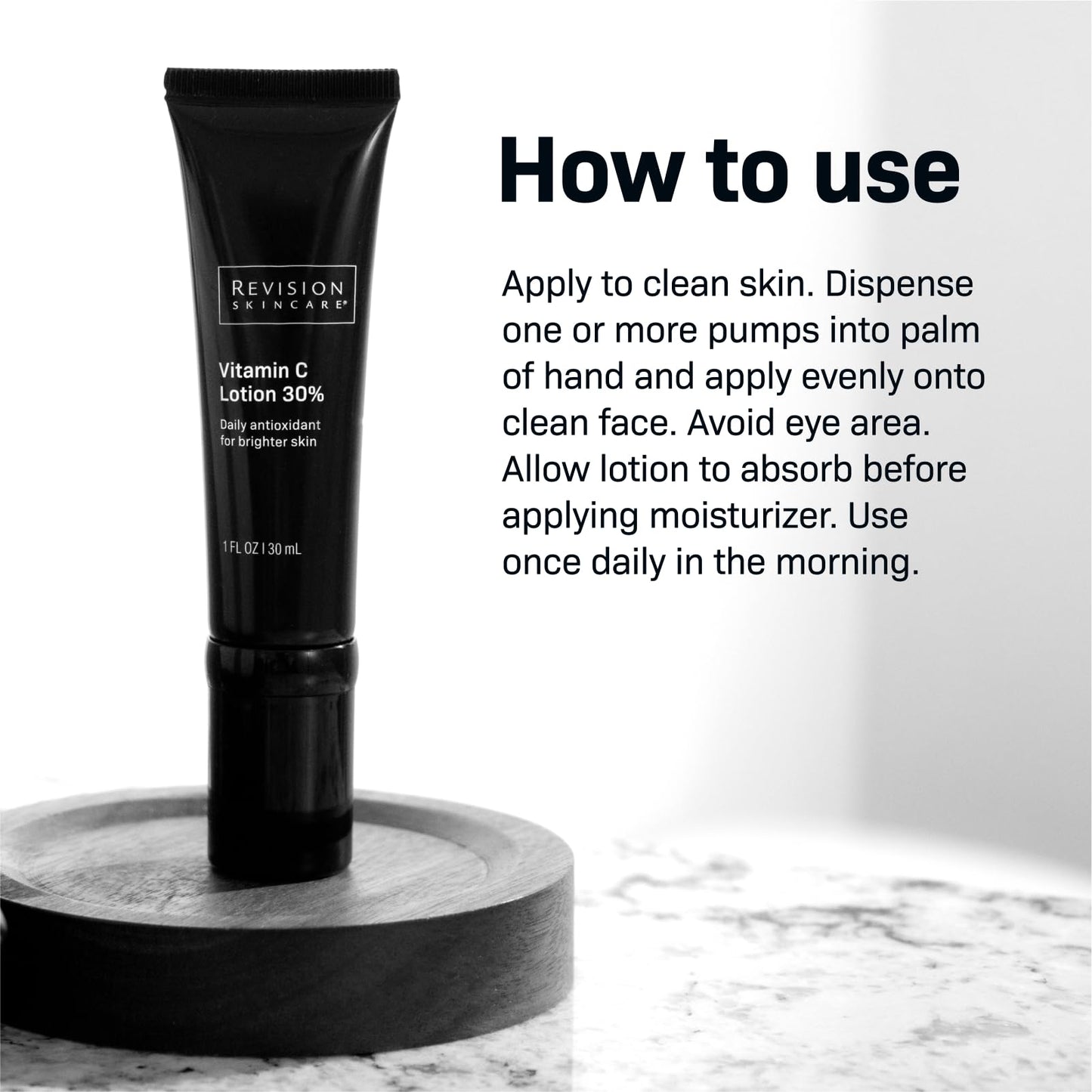 Revision Skincare Vitamin C Lotion 30%, Daily Anti Aging Brightening Lotion, Moisturizing, for Fine Lines and Wrinkles, 1 Fl Oz