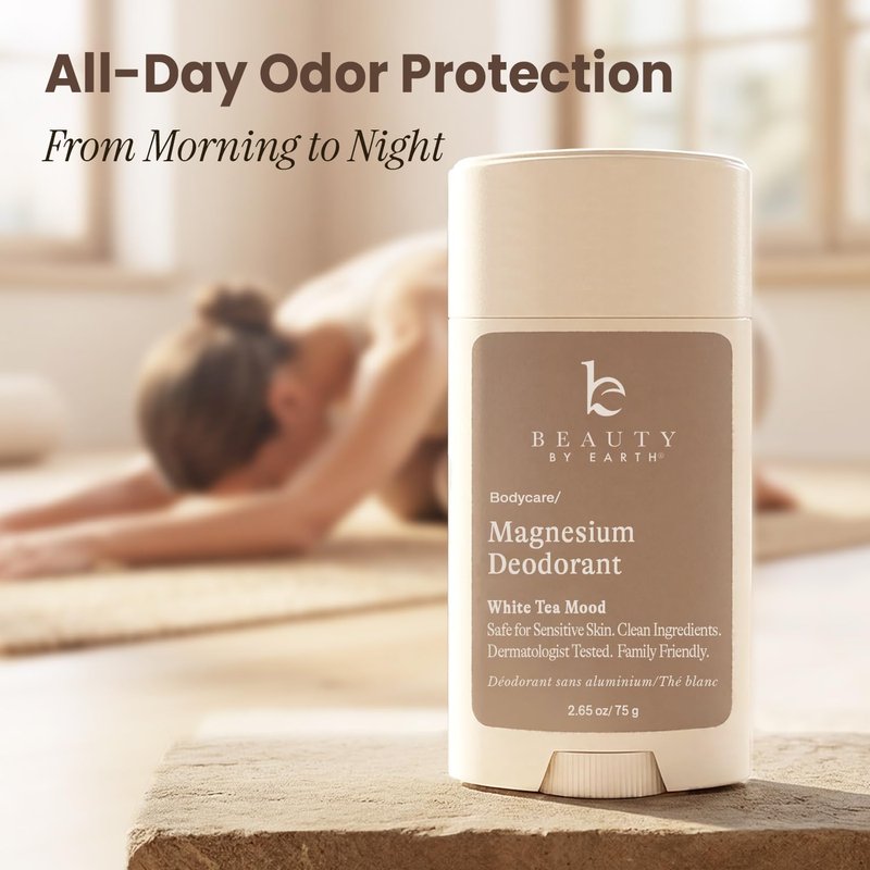Aluminum Free Deodorant for Women – USA Made Natural Magnesium Deodorant with 55% Organic Ingredients, Baking Soda Free, Long-Lasting All-Day Odor Protection, Non-Irritating for Kids & Sensitive Skin