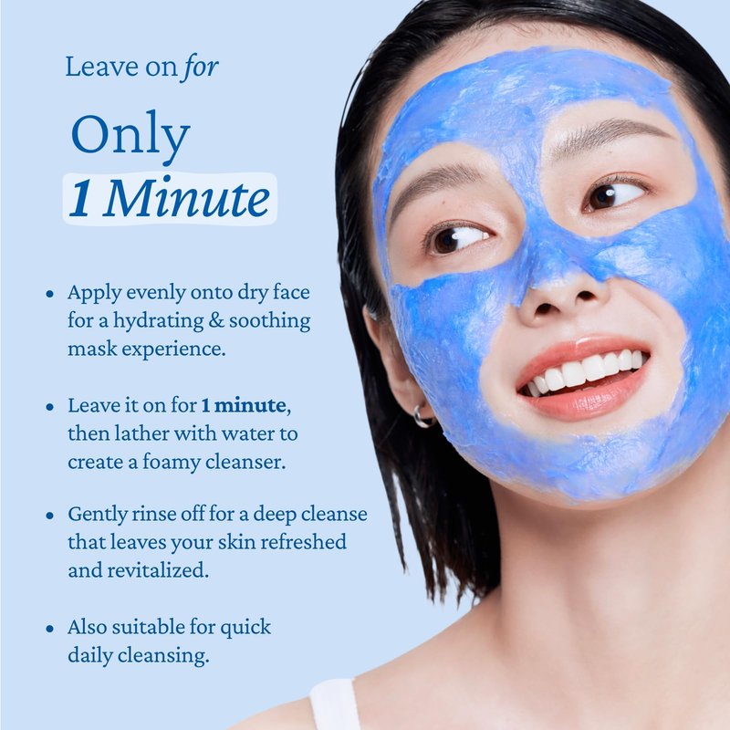 belif Super Knights - Soothing Hydration Cleansing Mask, 3-in-1 Facial Mask & Cleanser with Hyaluronic Acid, Squalane, Madecassoside | For Dry and Sensitive Skin | Korean Skincare (5.0 fl. oz)