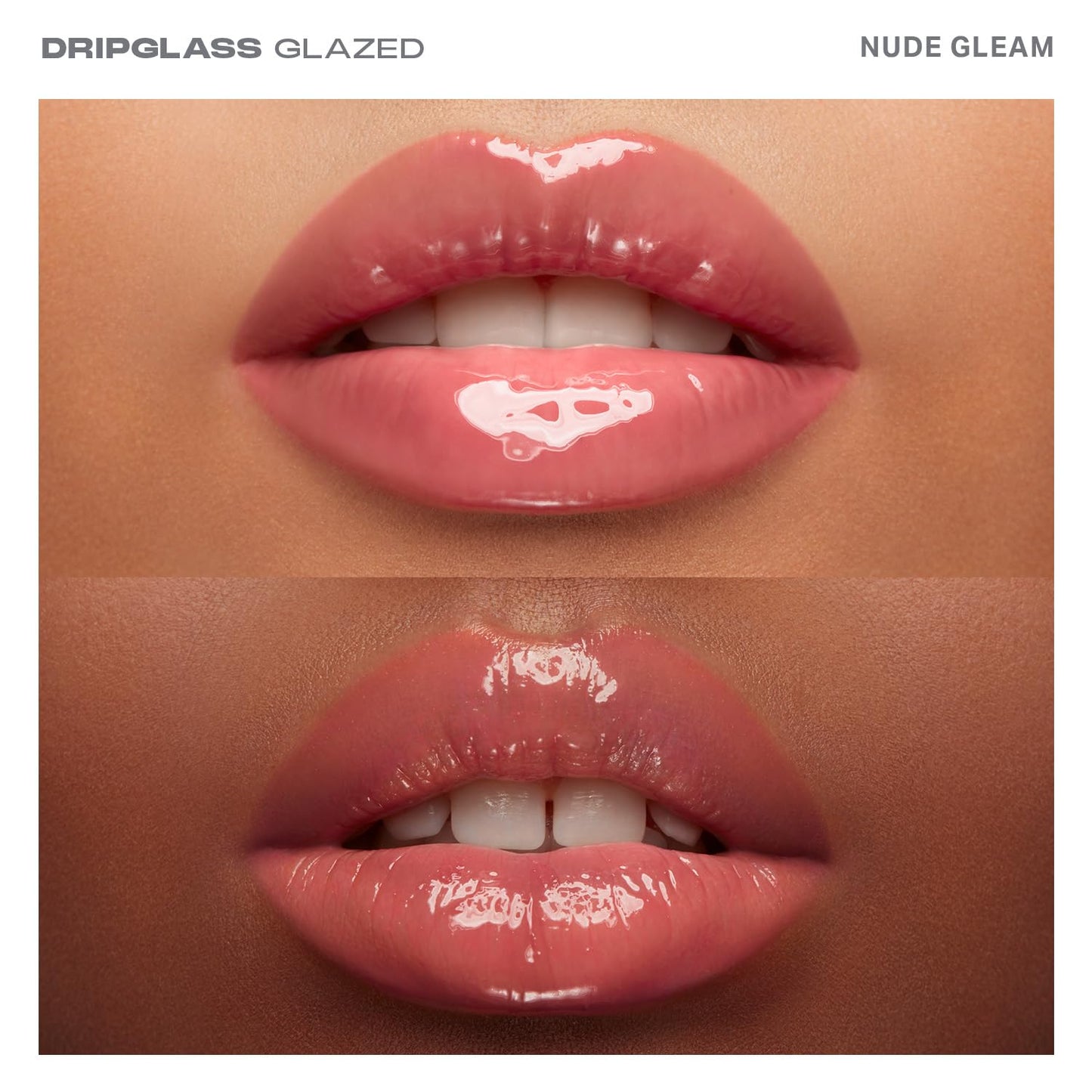 MORPHE Dripglass High Shine Lip Gloss - Semi-Sheer or Full Coverage Lip Color with Glass-Like Shine and Nonsticky Finish - Infused With Squalane & Vitamin E - Nude Gleam (0.13 Fl Oz)