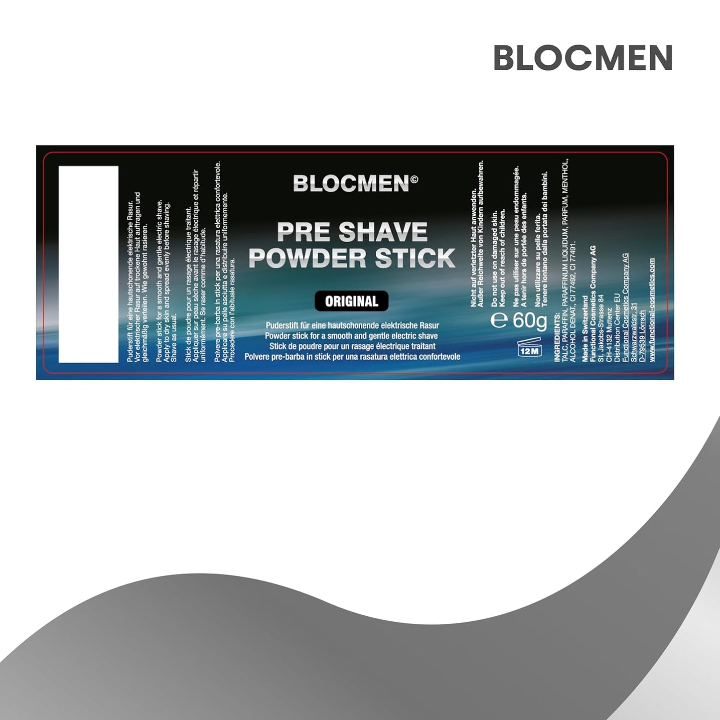 Pre Shave Powder Stick - Original 60g | Smooth Shaving Preparation