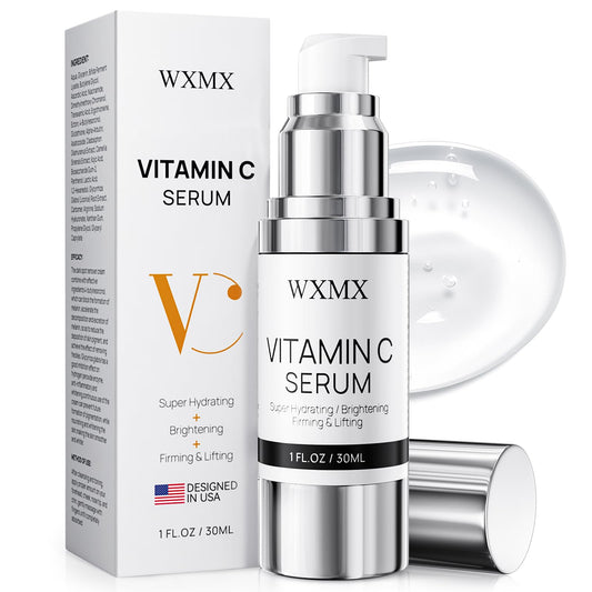 Super Vitamin C Serum for Face: All-in-One Hydrating Anti-Aging Formula by Vitamin C, Hyaluronic Acid, Caffeine-Firming, Lifting, Targets Dark Spots, Wrinkles, Vitamin c face serum, 1 fl oz