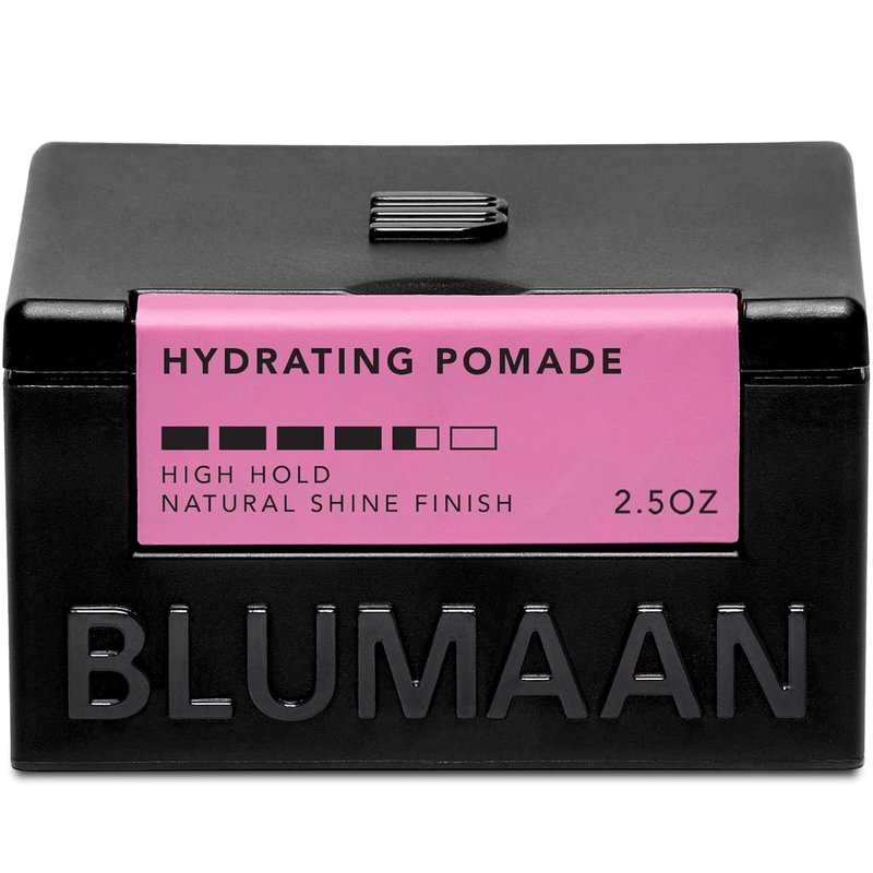 BLUMAAN Hydrating Pomade - Low Shine, High Hold for Quiffs & Pompadours - Water-Based, Easy to Wash | 2.5 oz